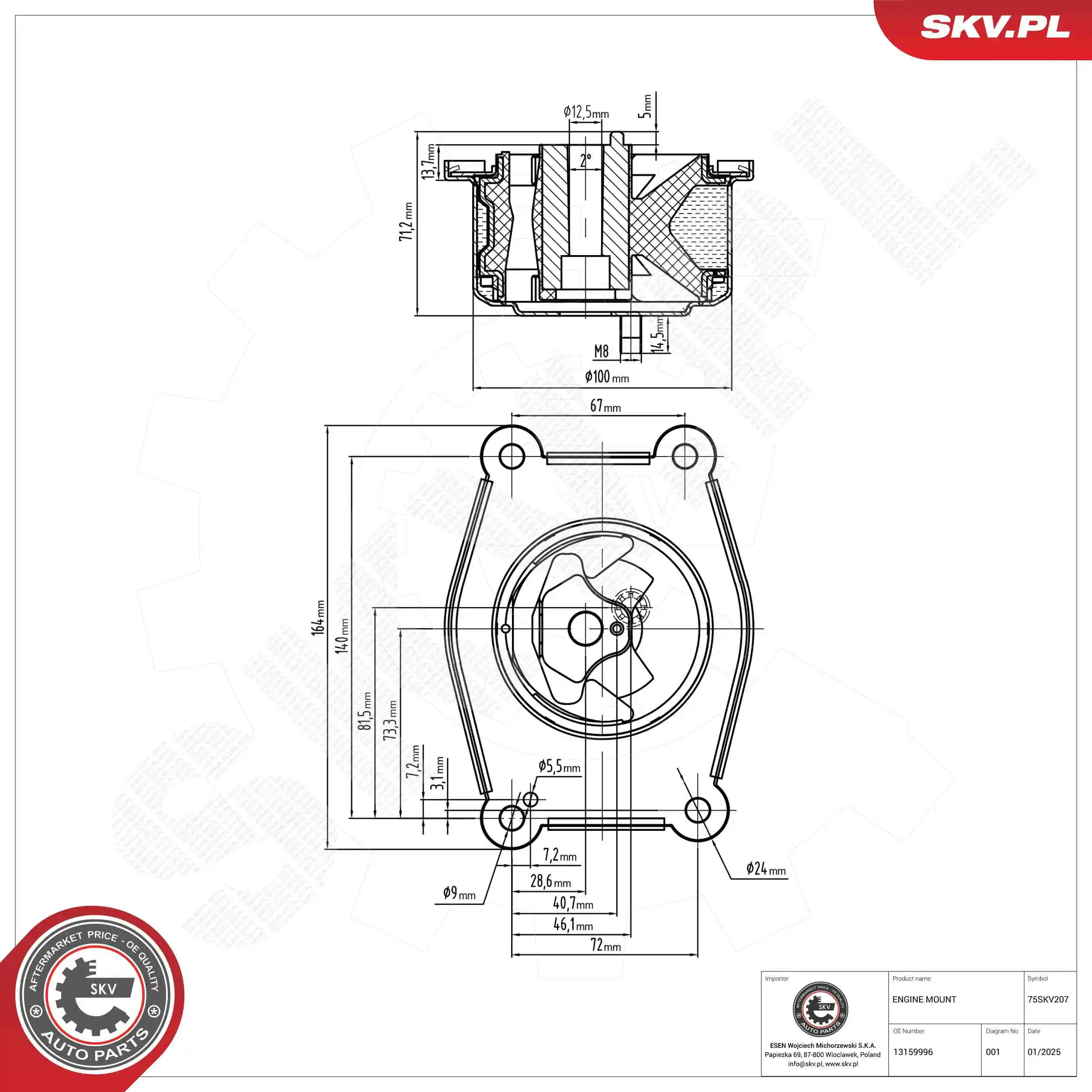 Mounting, engine